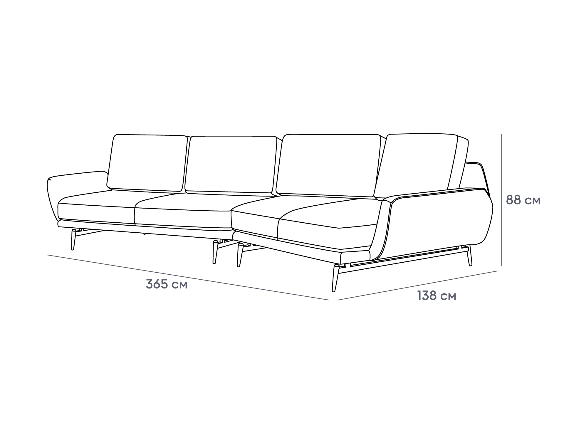 фото Диван Ispani угловой правый в интерьере