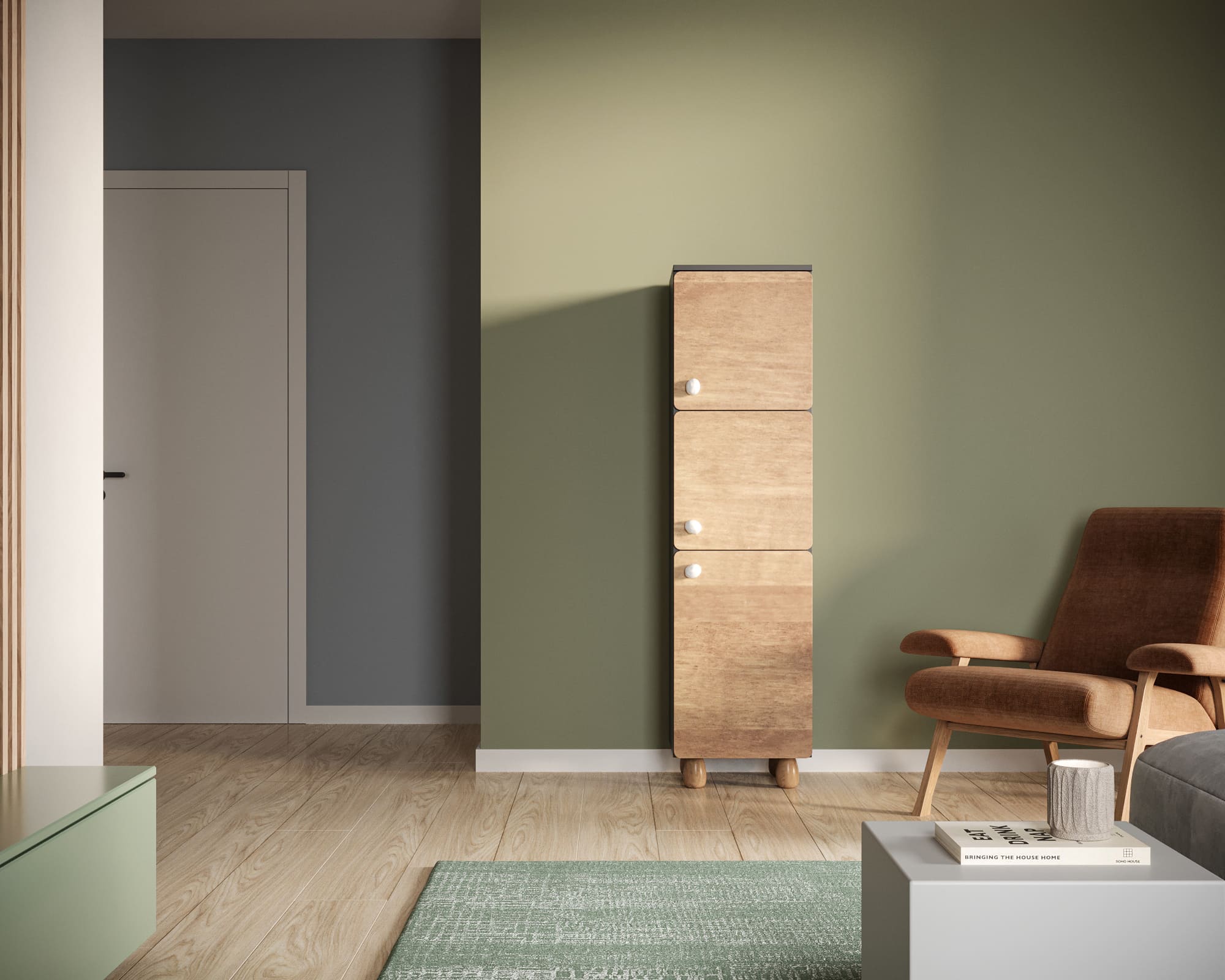 Узкий шкаф с тремя дверками "Split" SP10 в интернет-магазине