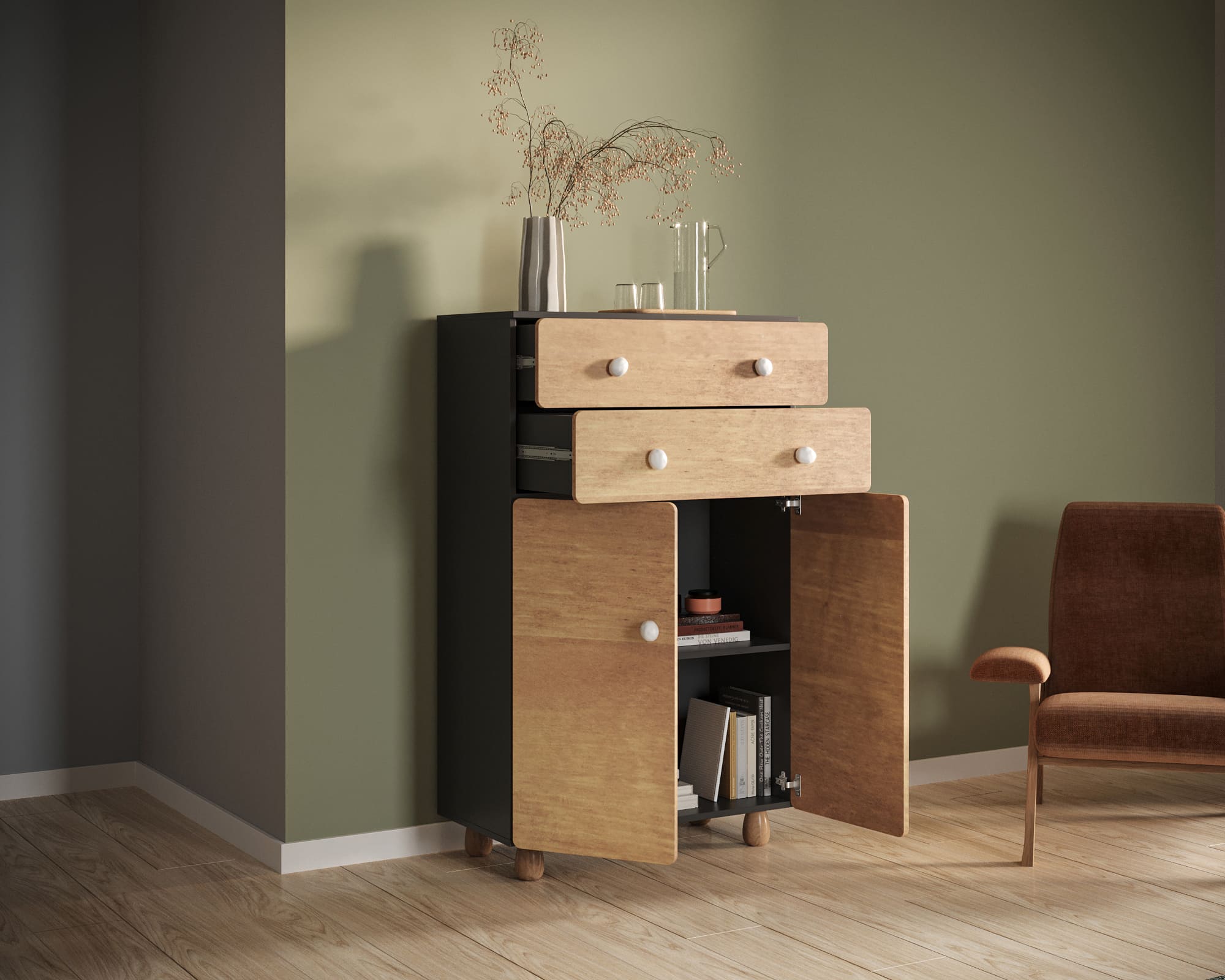 купить Комод с ящиками и дверками "Split" SP06