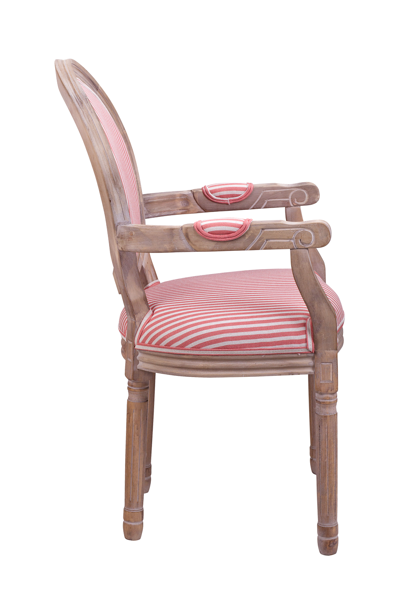 заказать Мягкий стул с подлокотниками Volker Arm Pink Pinstripe