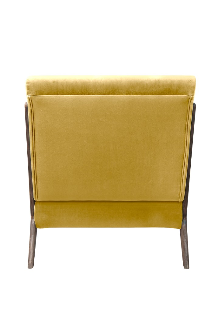 заказать Низкое кресло c деревянными подлокотниками Mody Yellow в Москве заказать Низкое кресло c деревянными подлокотниками Mody Yellow