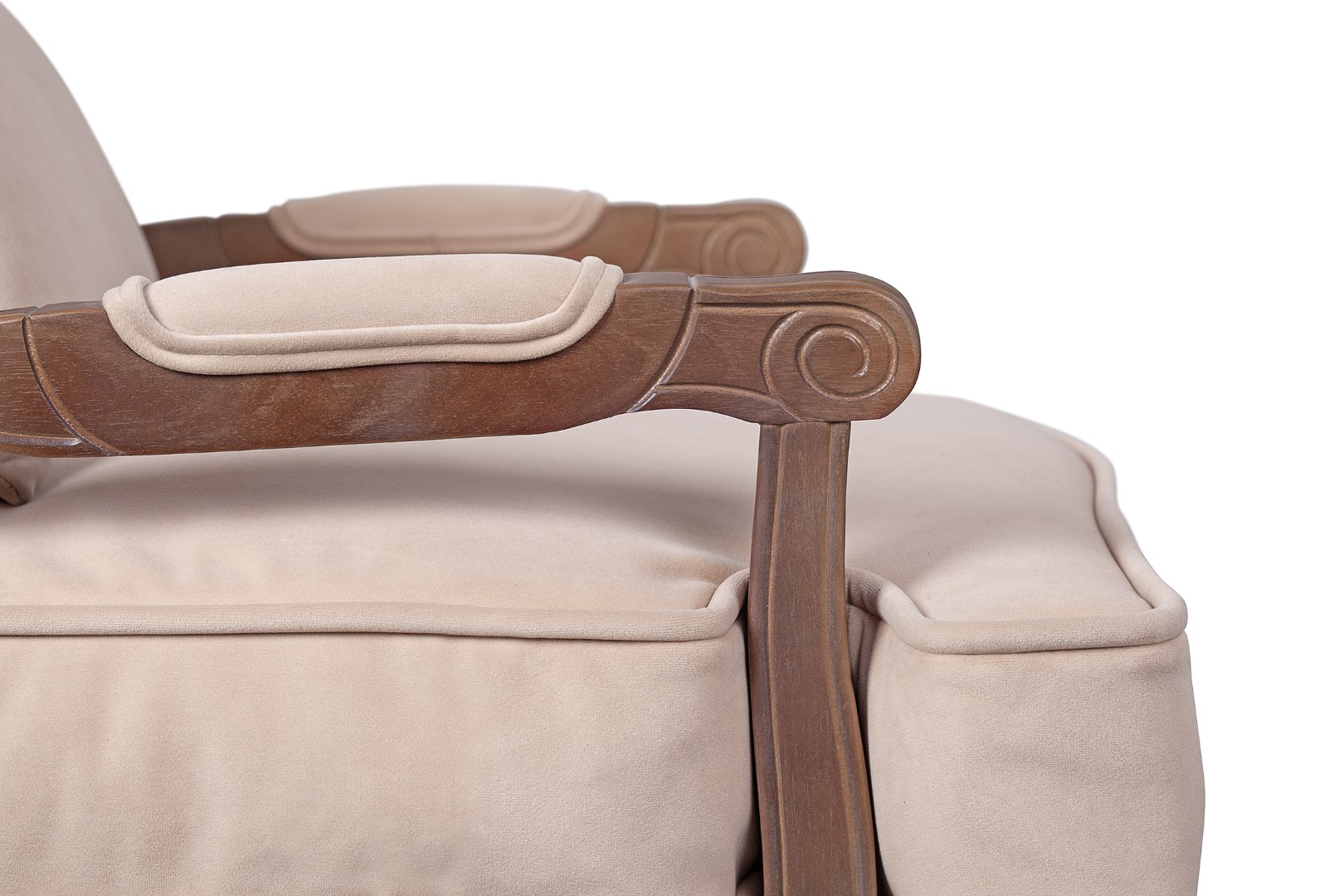 Мягкое полукресло с подлокотниками Nitro Beige V4 в интерьере