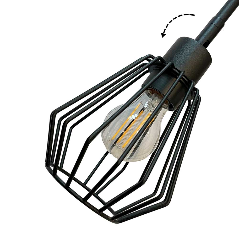 31532 Люстра TARBES, 5x60W(E27), сталь, черный в интерьере