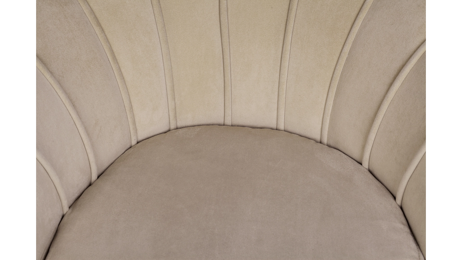 фото Кресло с пуфом ракушка Pearl Taupe