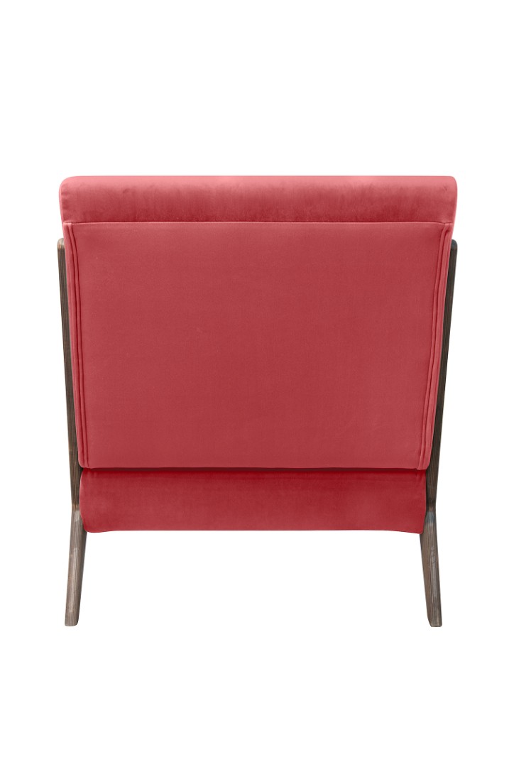 заказать Низкое кресло с деревянными подлокотниками Mody Karmin красное в Москве заказать Низкое кресло с деревянными подлокотниками Mody Karmin красное