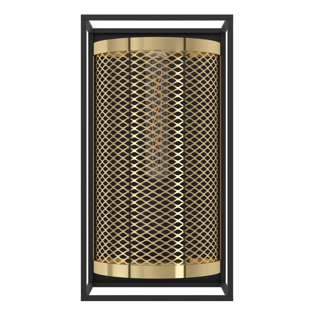 43789 Бра (настенный светильник) NOHALES, 1X40W (E27), H320, сталь, черный, латунь в интернет-магазине