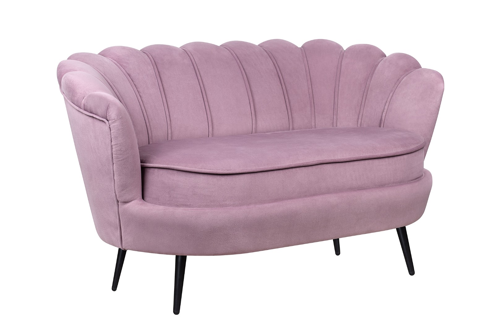 купить Дизайнерский двухместный диван Pearl Double Pink на черных ножках в Москве купить Дизайнерский двухместный диван Pearl Double Pink на черных ножках