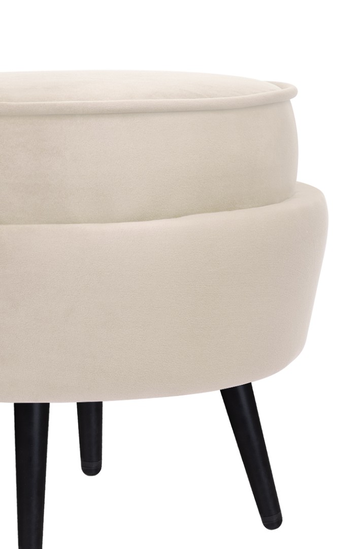 Пуф Pearl Adorn Beige на черных ножках в интернет-магазине в Москве Пуф Pearl Adorn Beige на черных ножках в интернет-магазине