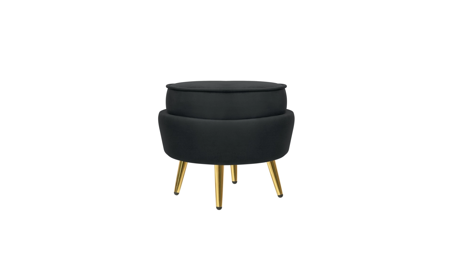 фото Кресло с пуфом ракушка Pearl Black в интерьере