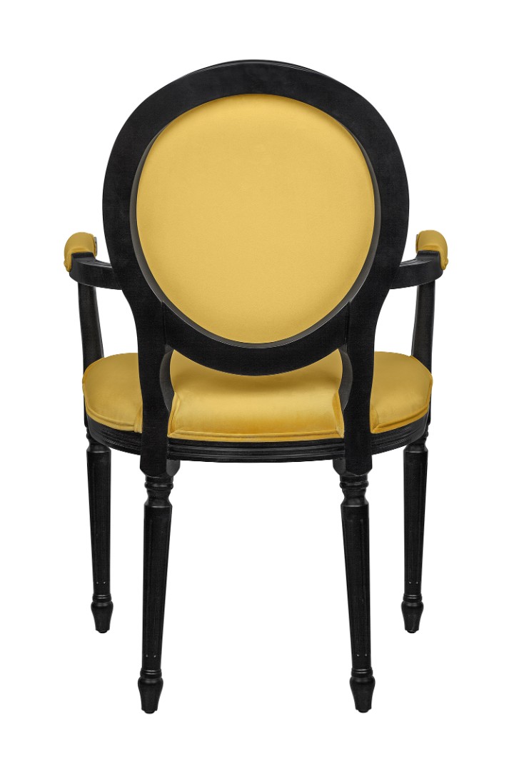 Мягкий стул с подлокотниками Delo Kora Arm Yellow в интернет-магазине в Москве Мягкий стул с подлокотниками Delo Kora Arm Yellow в интернет-магазине