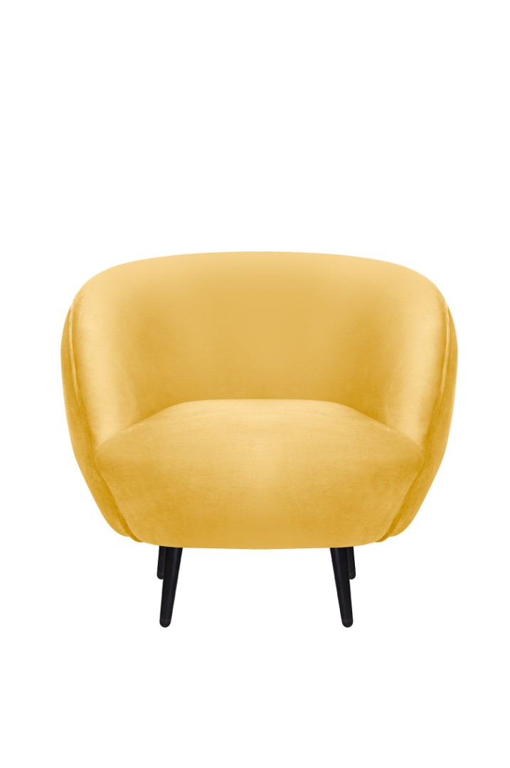 купить Мягкое кресло Small Benee Yellow на черных ножках в Москве купить Мягкое кресло Small Benee Yellow на черных ножках