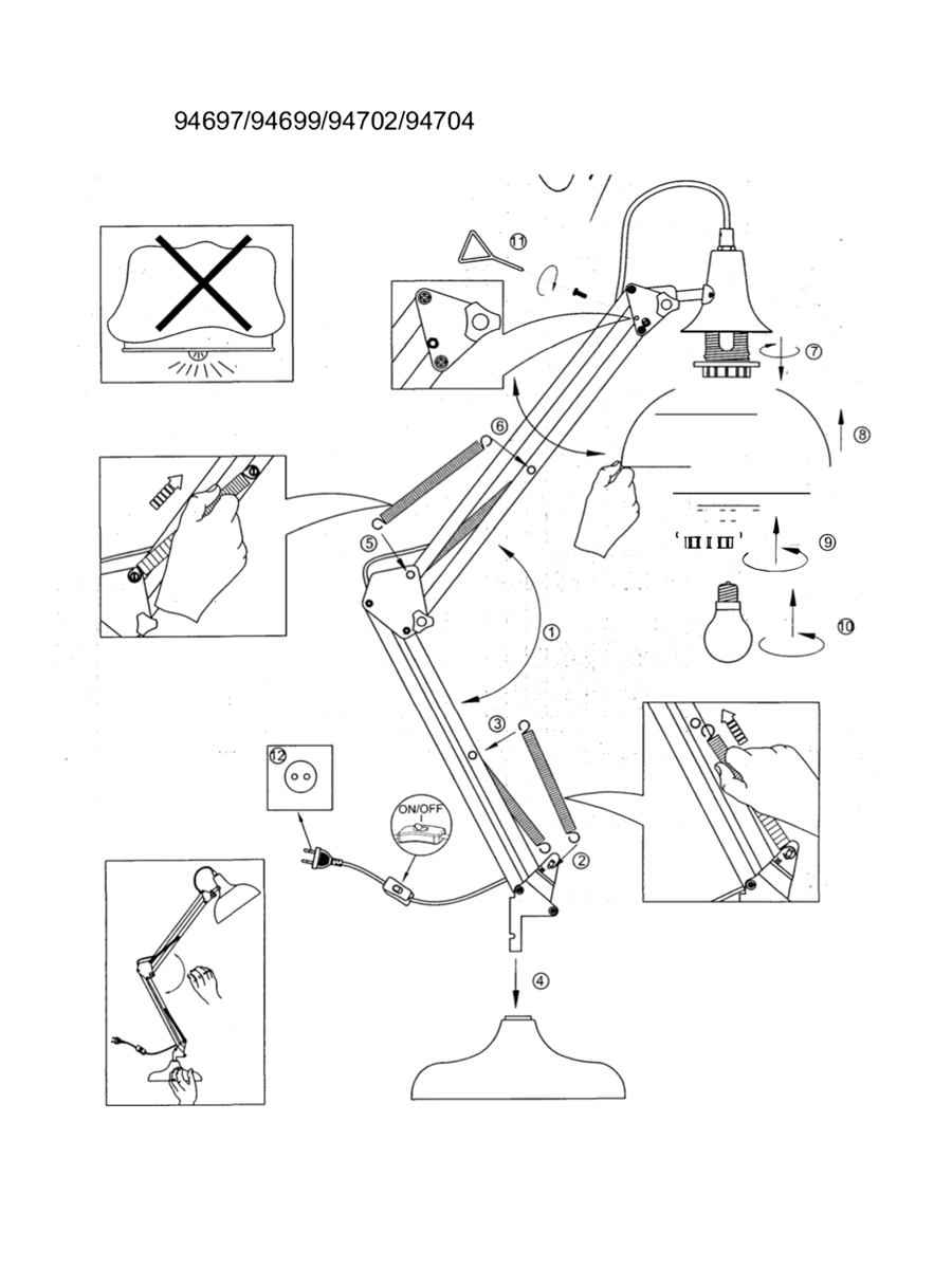 купить 94702 Настольная лампа BORGILLIO