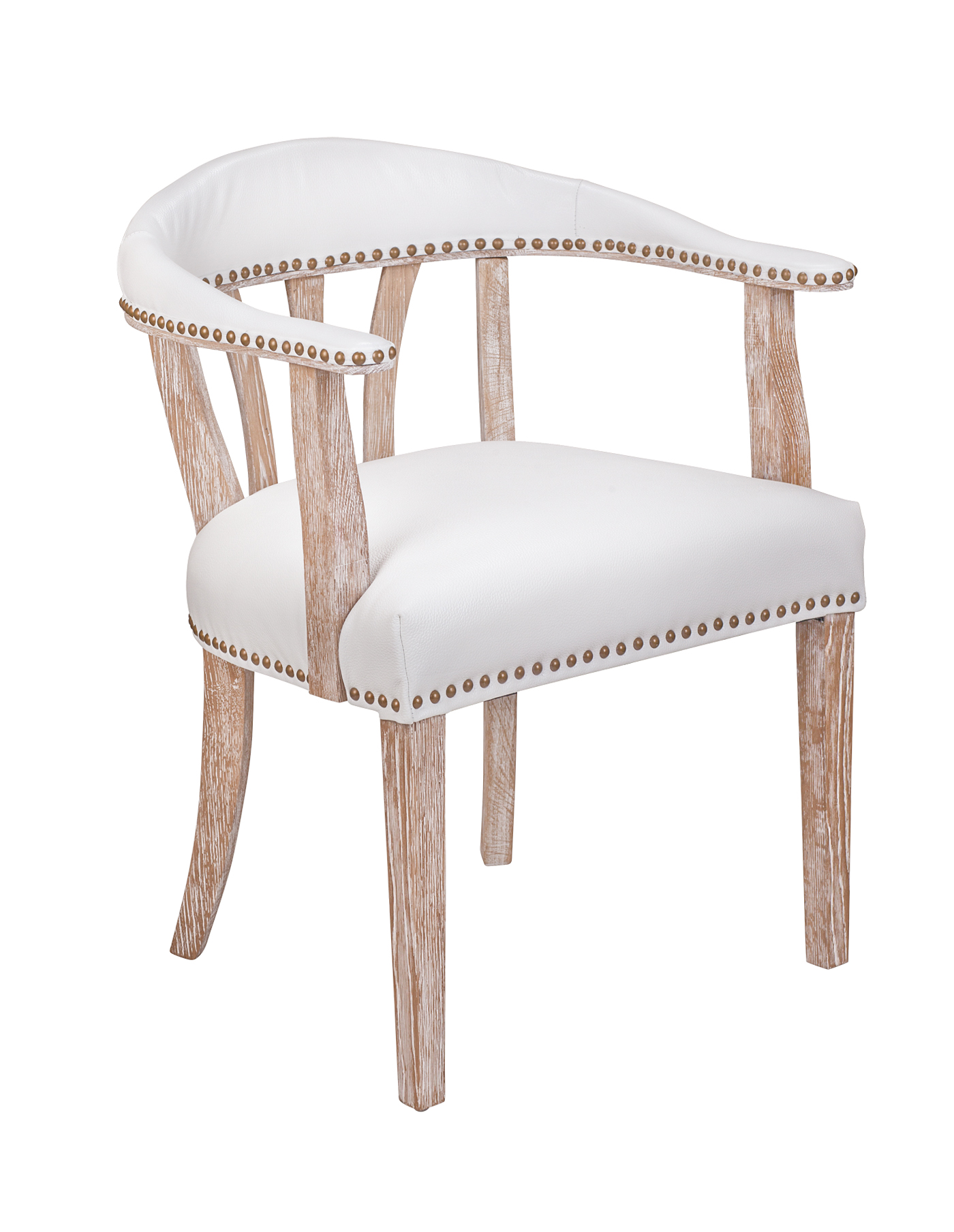 купить Мягкий стул с подлокотниками Tanner White Leather в Москве купить Мягкий стул с подлокотниками Tanner White Leather