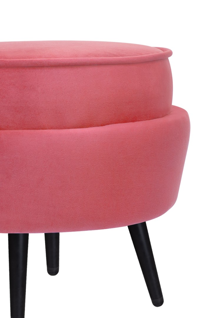 Пуф Pearl Adorn Karmin на черных ножках в интернет-магазине в Москве Пуф Pearl Adorn Karmin на черных ножках в интернет-магазине