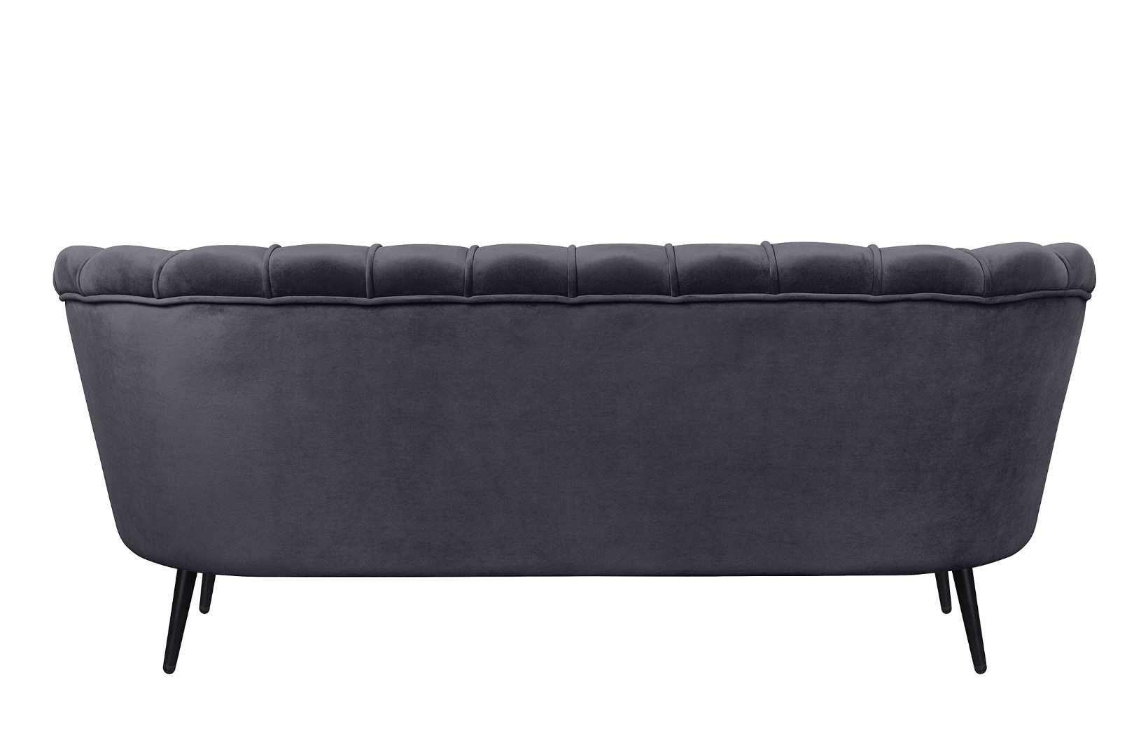 Диван ракушка для гостиниц Pearl Triple Black на черных ножках в интернет-магазине