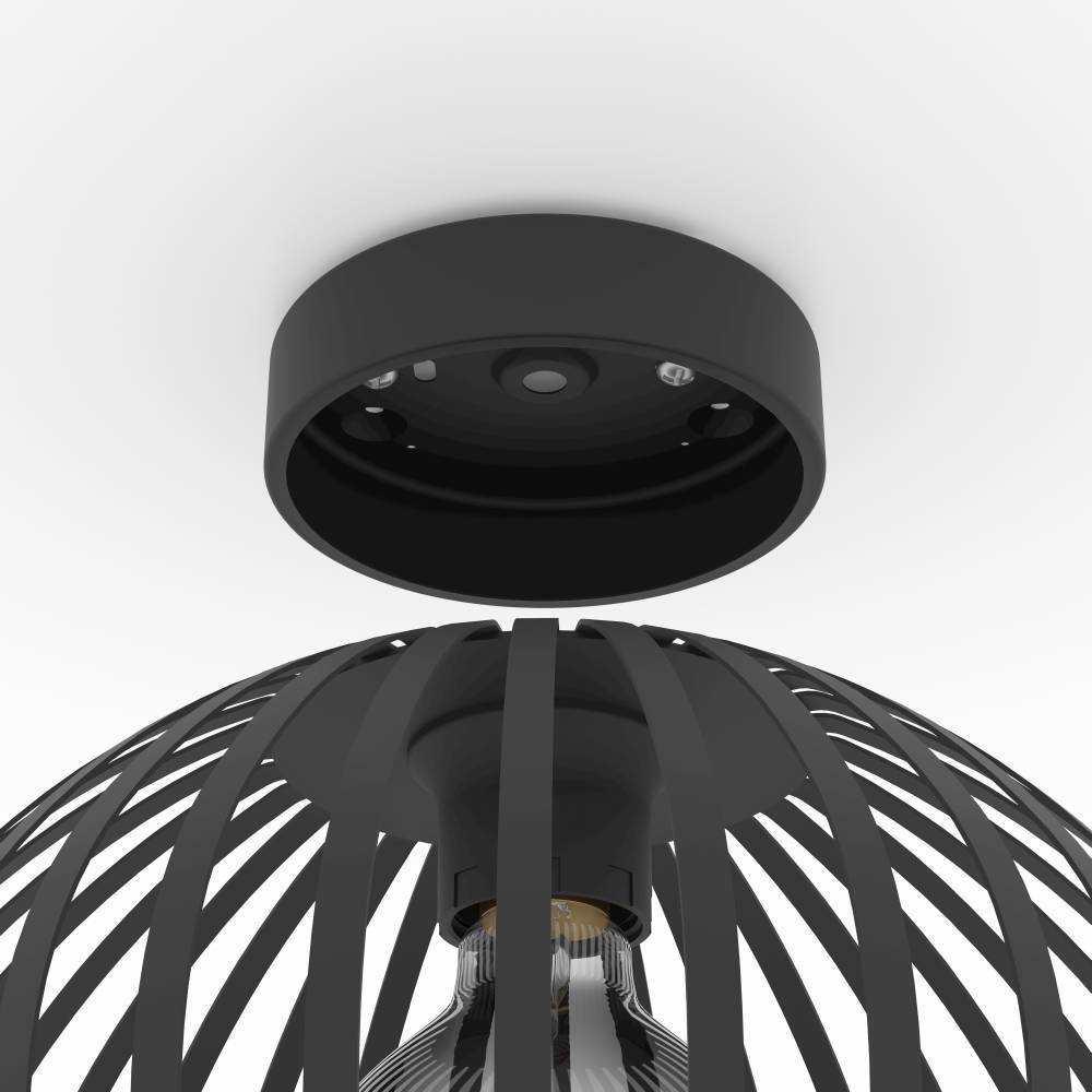 заказать 900792 Потолочный светильник MOGANO 3, 1X40W (E27), H180, ?280, сталь, черный