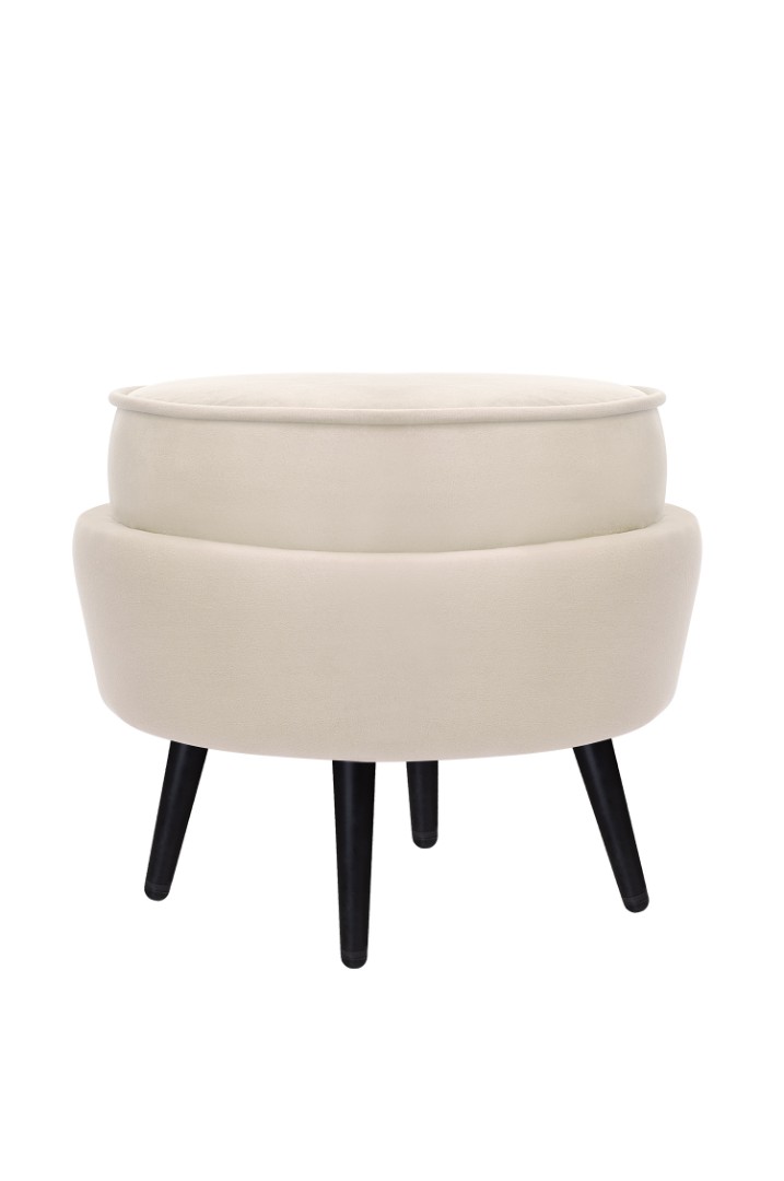 купить Пуф Pearl Adorn Beige на черных ножках в Москве купить Пуф Pearl Adorn Beige на черных ножках