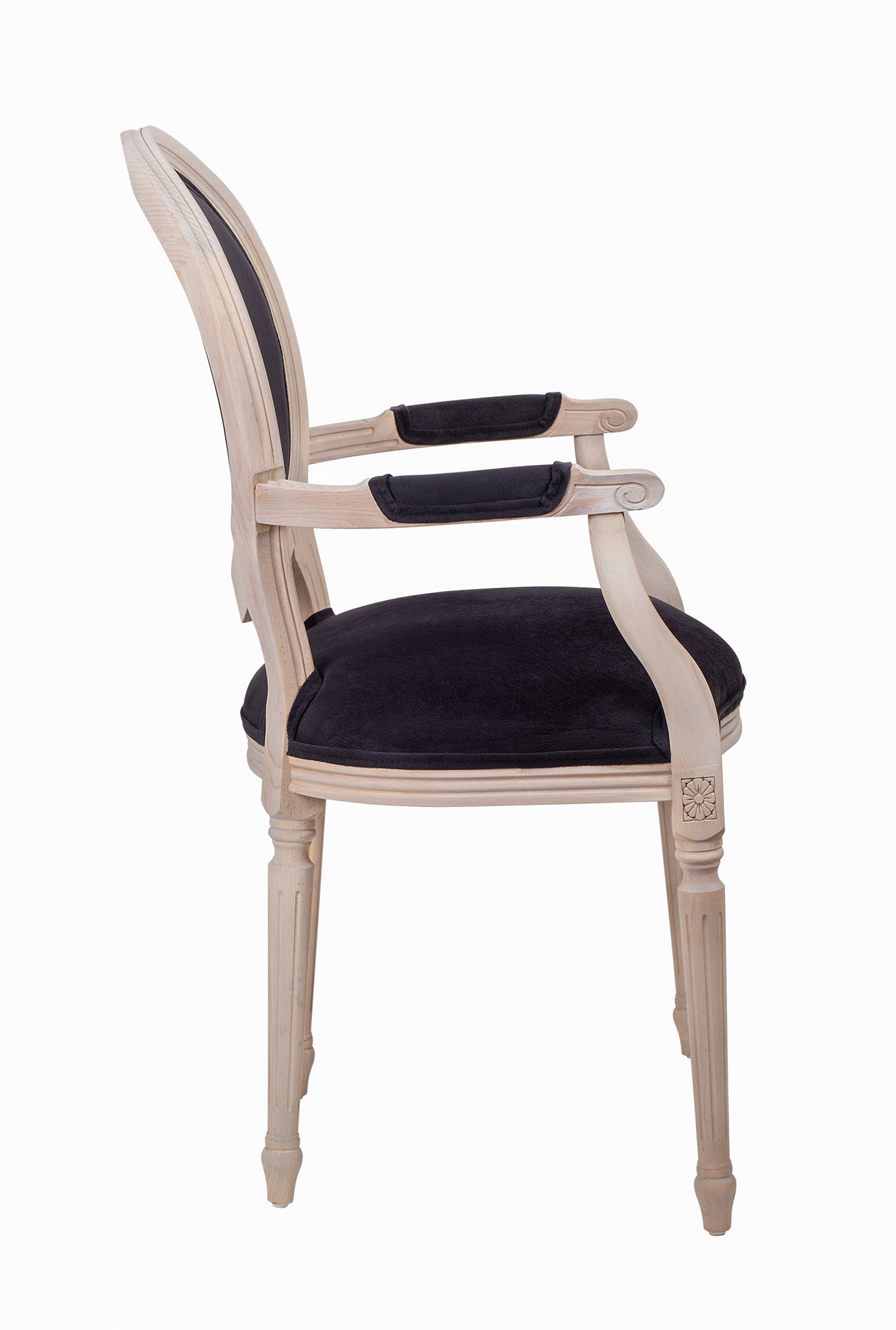 заказать Мягкий стул с подлокотниками Delo Arm Black Velvet