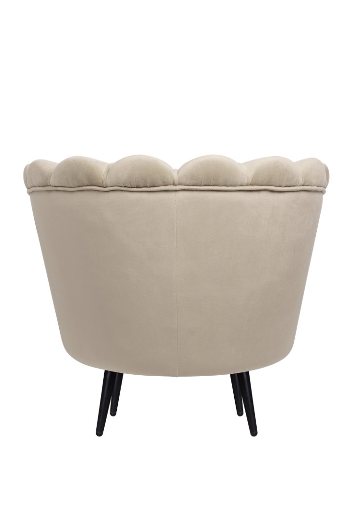 Низкое кресло ракушка Pearl Taupe на черных ножках в интернет-магазине в Москве Низкое кресло ракушка Pearl Taupe на черных ножках в интернет-магазине