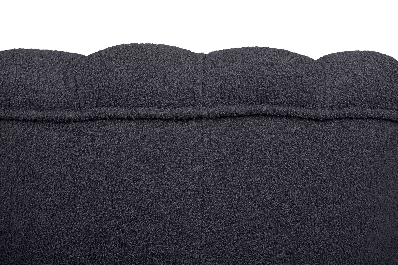 фото Низкое кресло ракушка Pearl Black Boucle