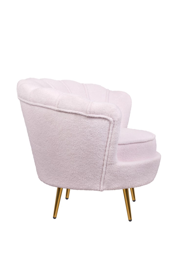заказать Низкое кресло ракушка Pearl Pink Boucle
