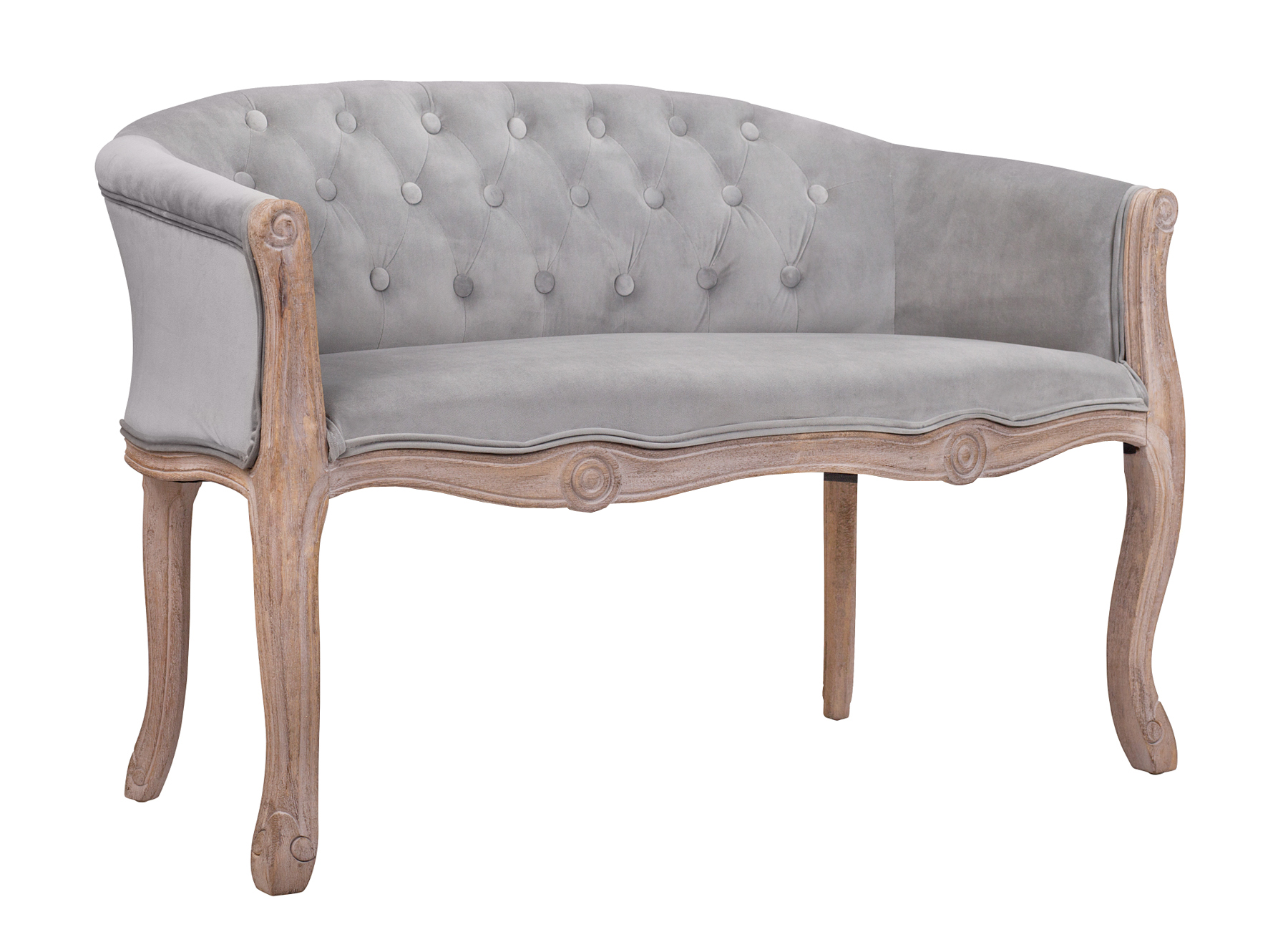 купить Двухместный дизайнерский диван Kandy Double Grey Velvet