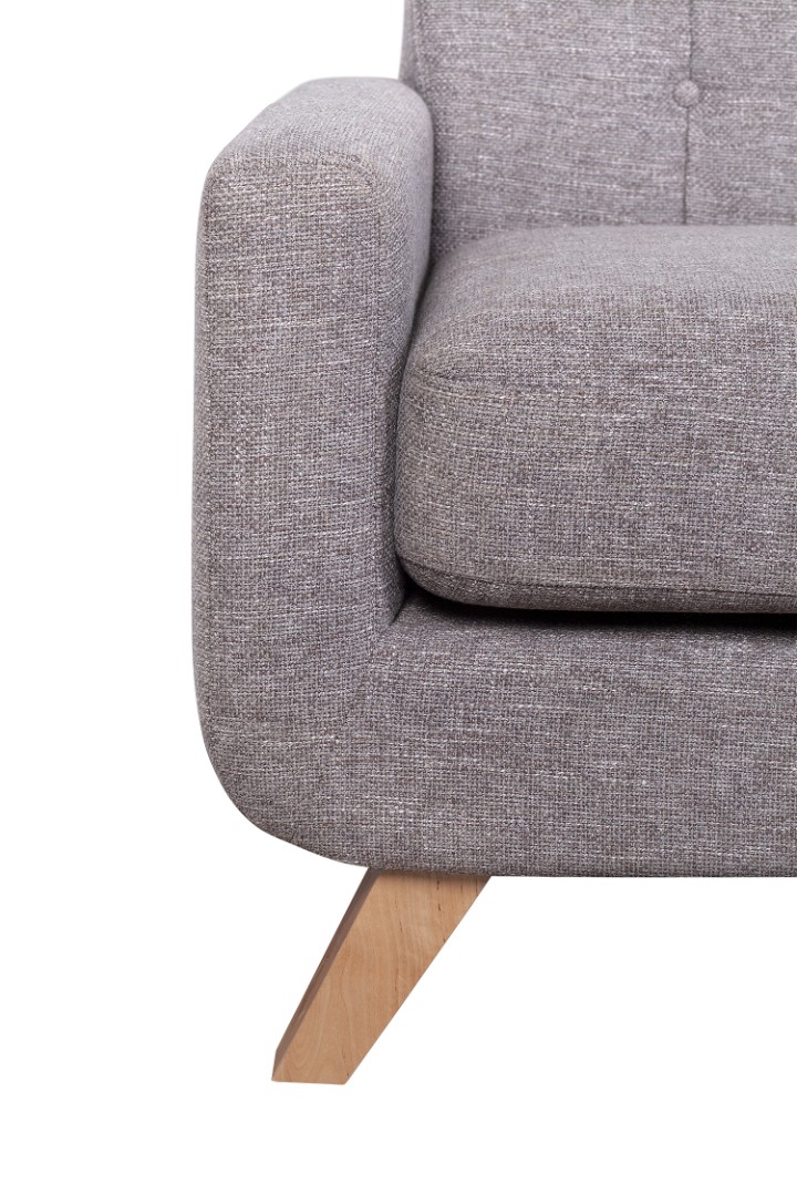 фото Диван скандинавский на ножках Uter серый в интерьере