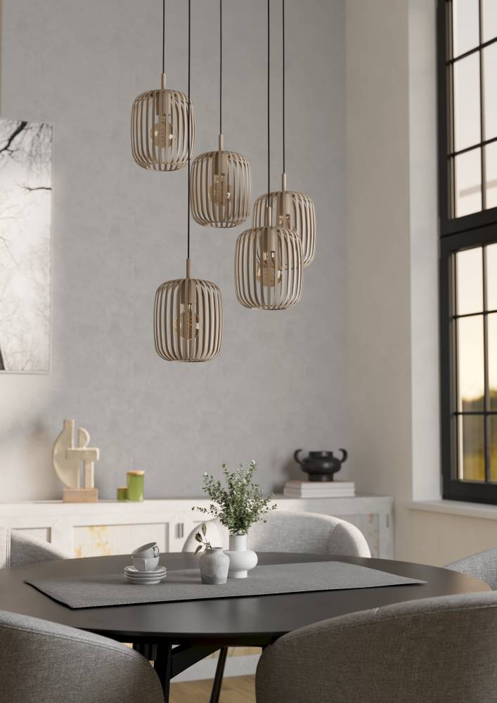 купить 901125 Люстра ROMAZZINA, 5X40W (E27), ?500, сталь, песочный