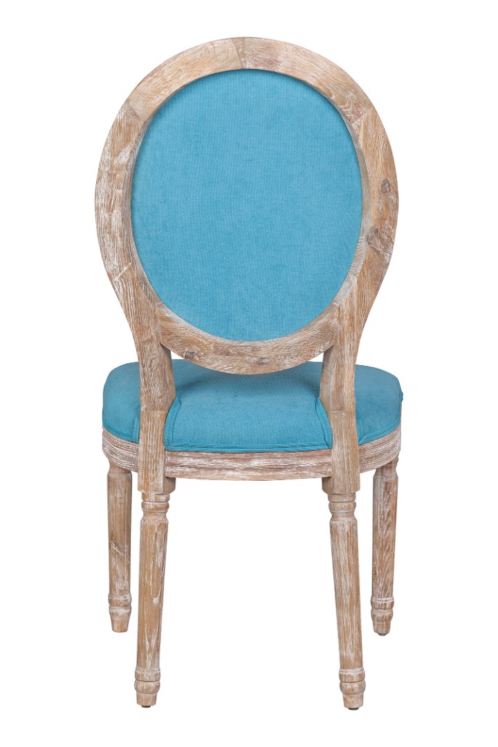 Стул с круглой спинкой Volker Oak Light Blue в интернет-магазине