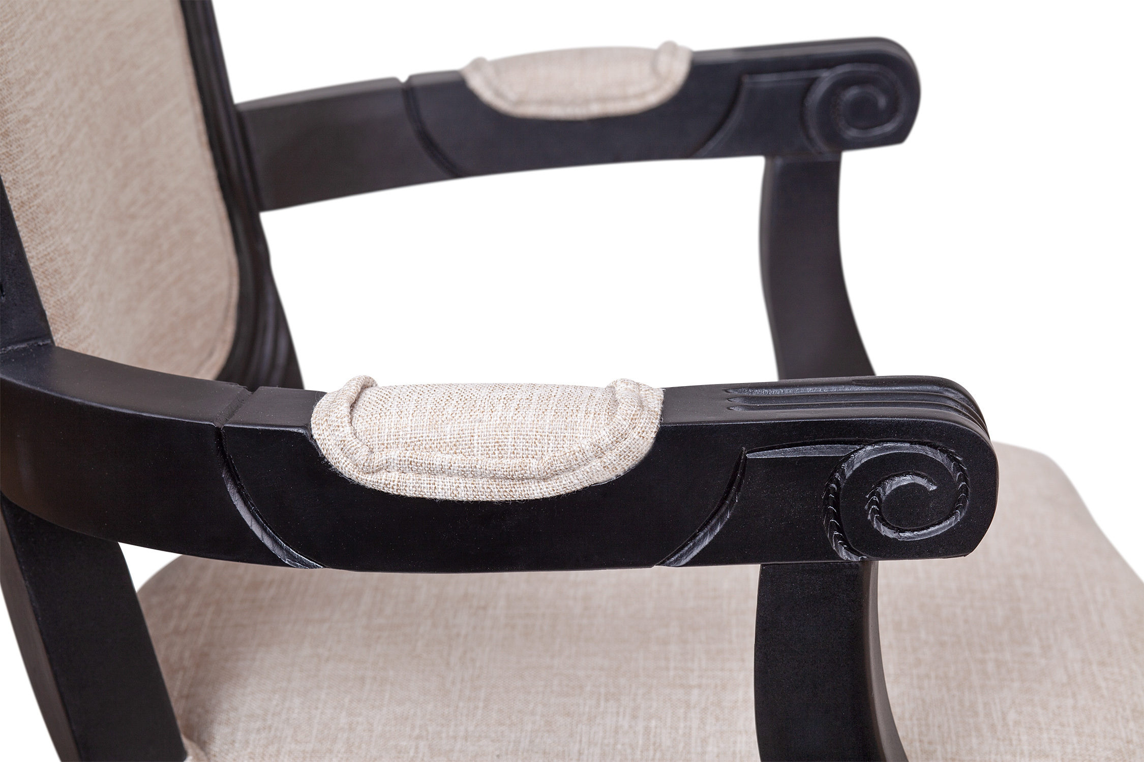 Мягкий стул с подлокотниками Gran Arm Beige V2 в интерьере