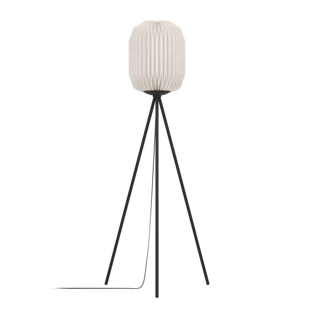 фото 44104 Торшер BELGRAVE, 1x60W(E27), сталь, черный, бумага, белый