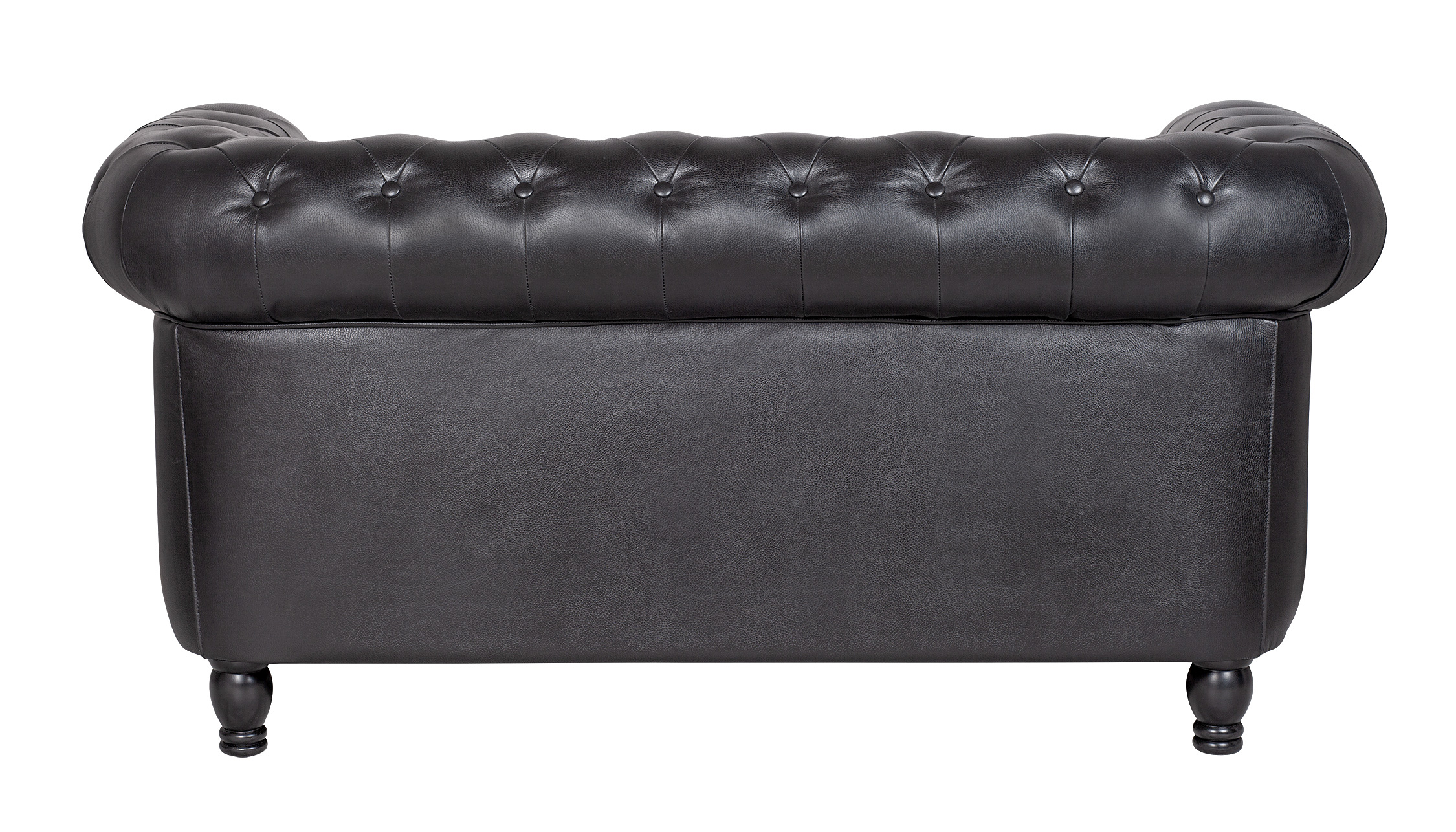 Диван из черной кожи Chesterfield Black Leather 2S в интернет-магазине в Москве Диван из черной кожи Chesterfield Black Leather 2S в интернет-магазине