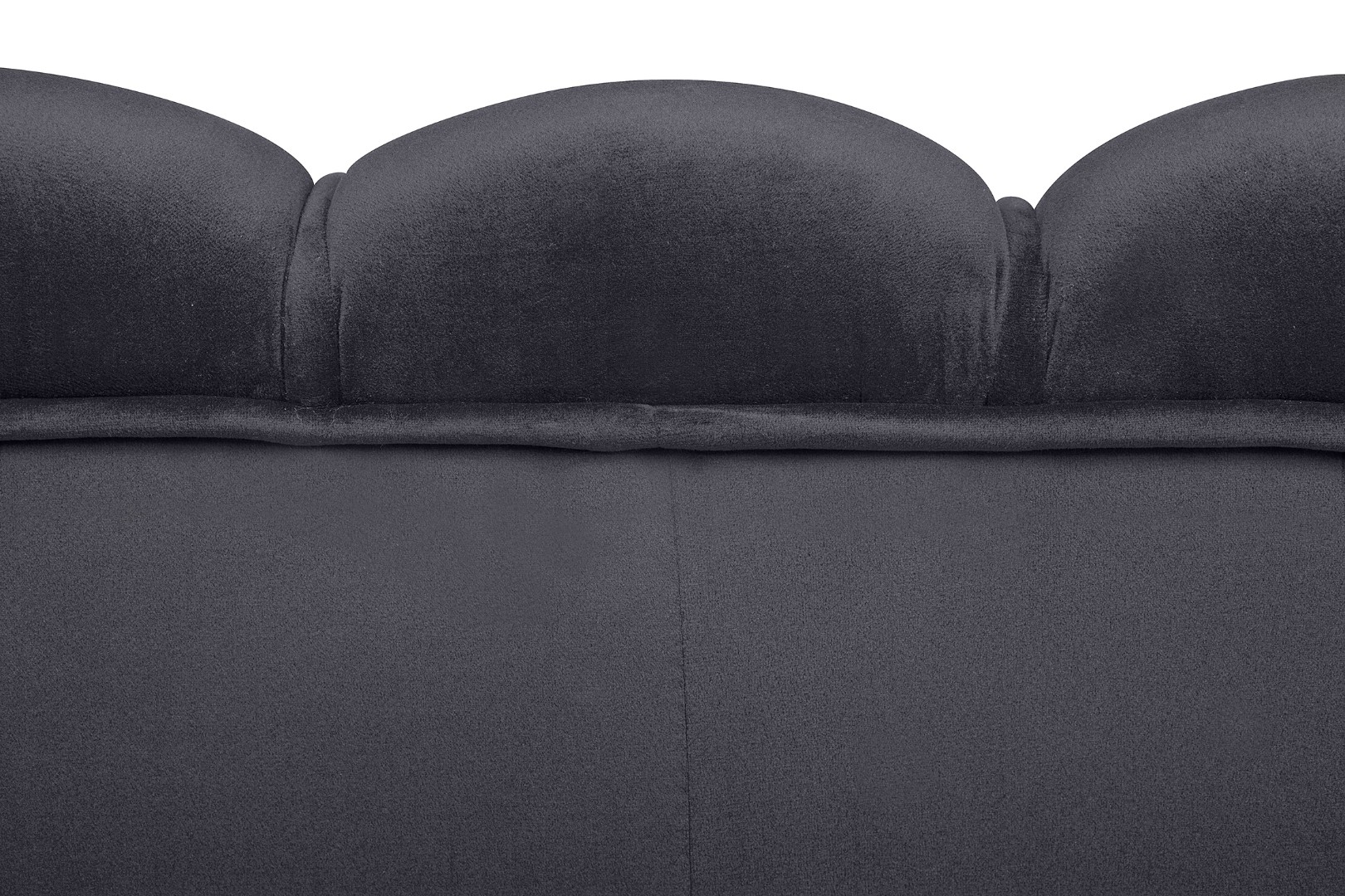 фото Диван ракушка для гостиниц Pearl Triple Black на черных ножках