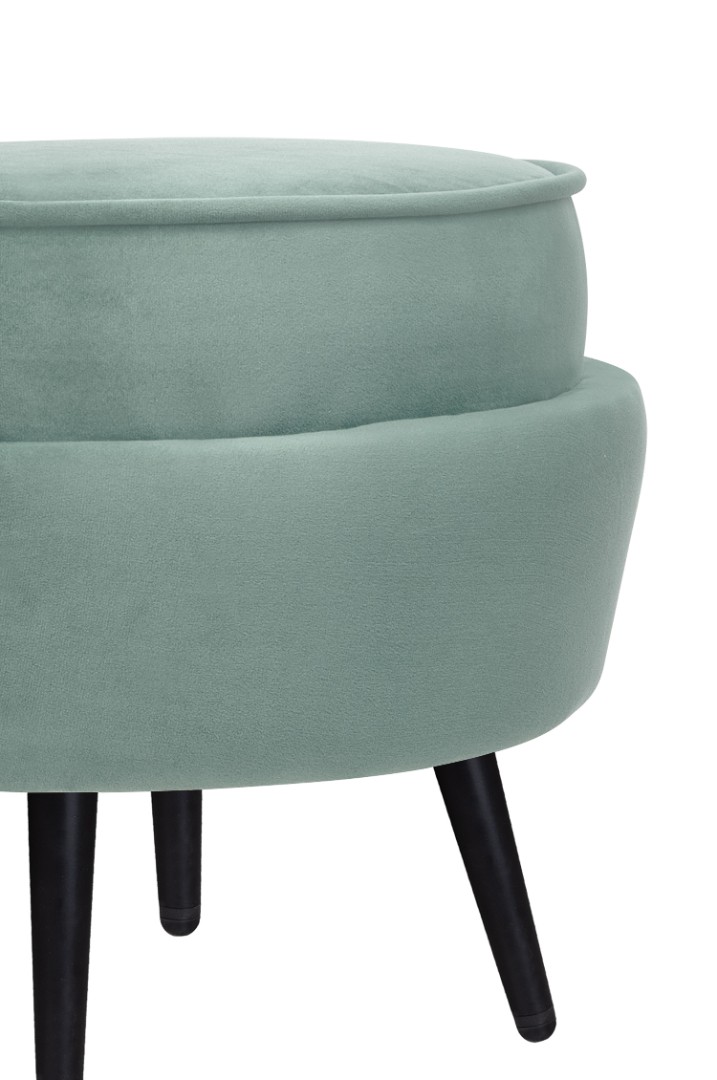 Пуф Pearl Adorn Green на черных ножках в интернет-магазине в Москве Пуф Pearl Adorn Green на черных ножках в интернет-магазине