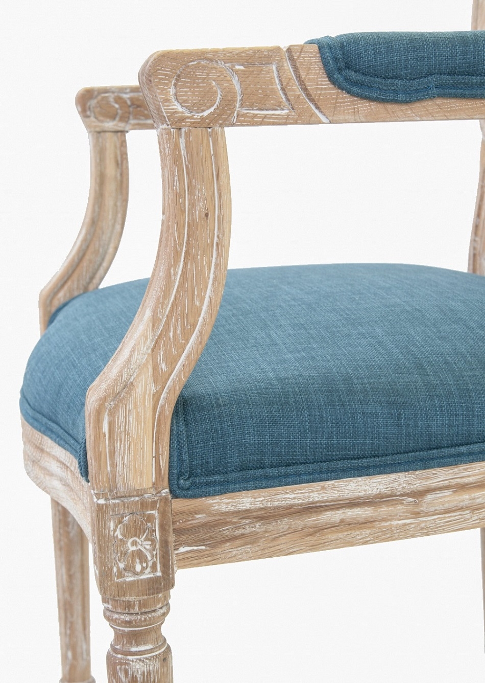 фото Мягкий стул с подлокотниками Diella Blue