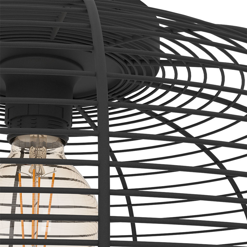 фото 43896 Потолочная люстра RINROE, 1х40W (E27), H200, ?450, сталь, черный