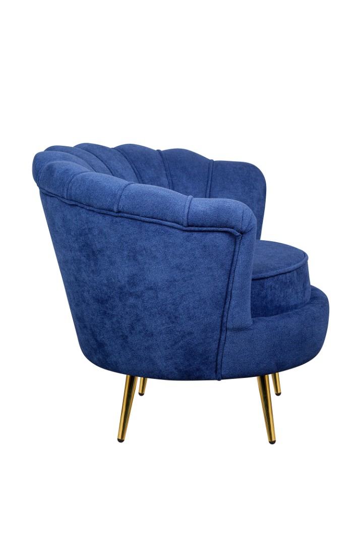 заказать Низкое кресло ракушка Pearl синий