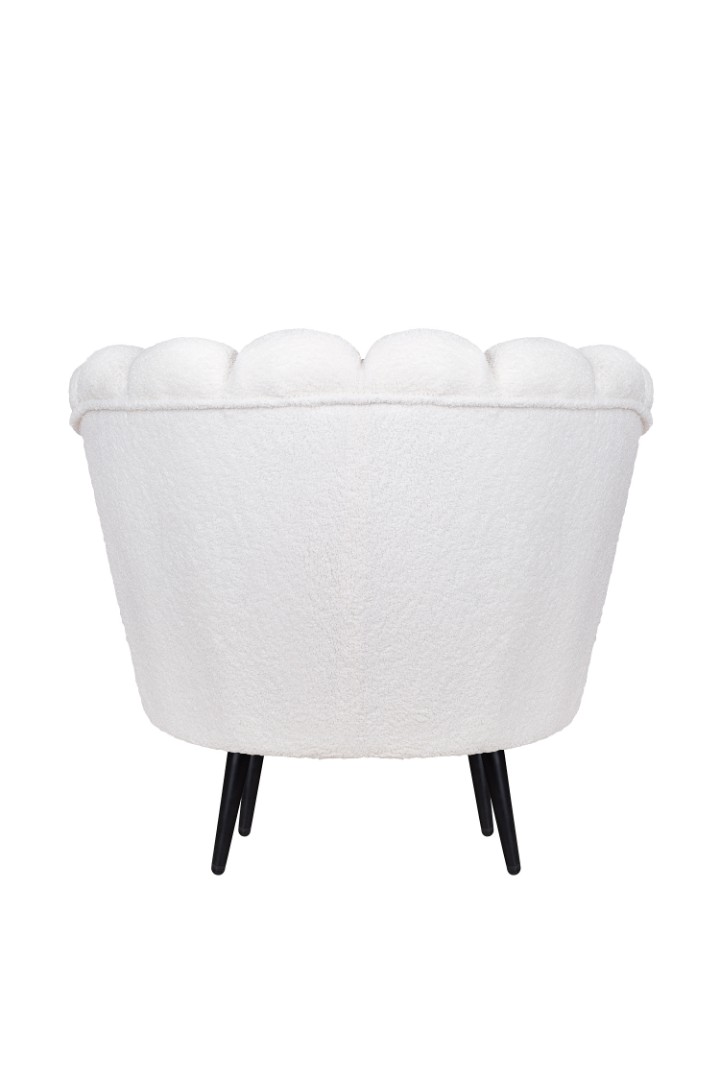 Низкое кресло ракушка Pearl цвет белый на черных ножках в интернет-магазине в Москве Низкое кресло ракушка Pearl цвет белый на черных ножках в интернет-магазине