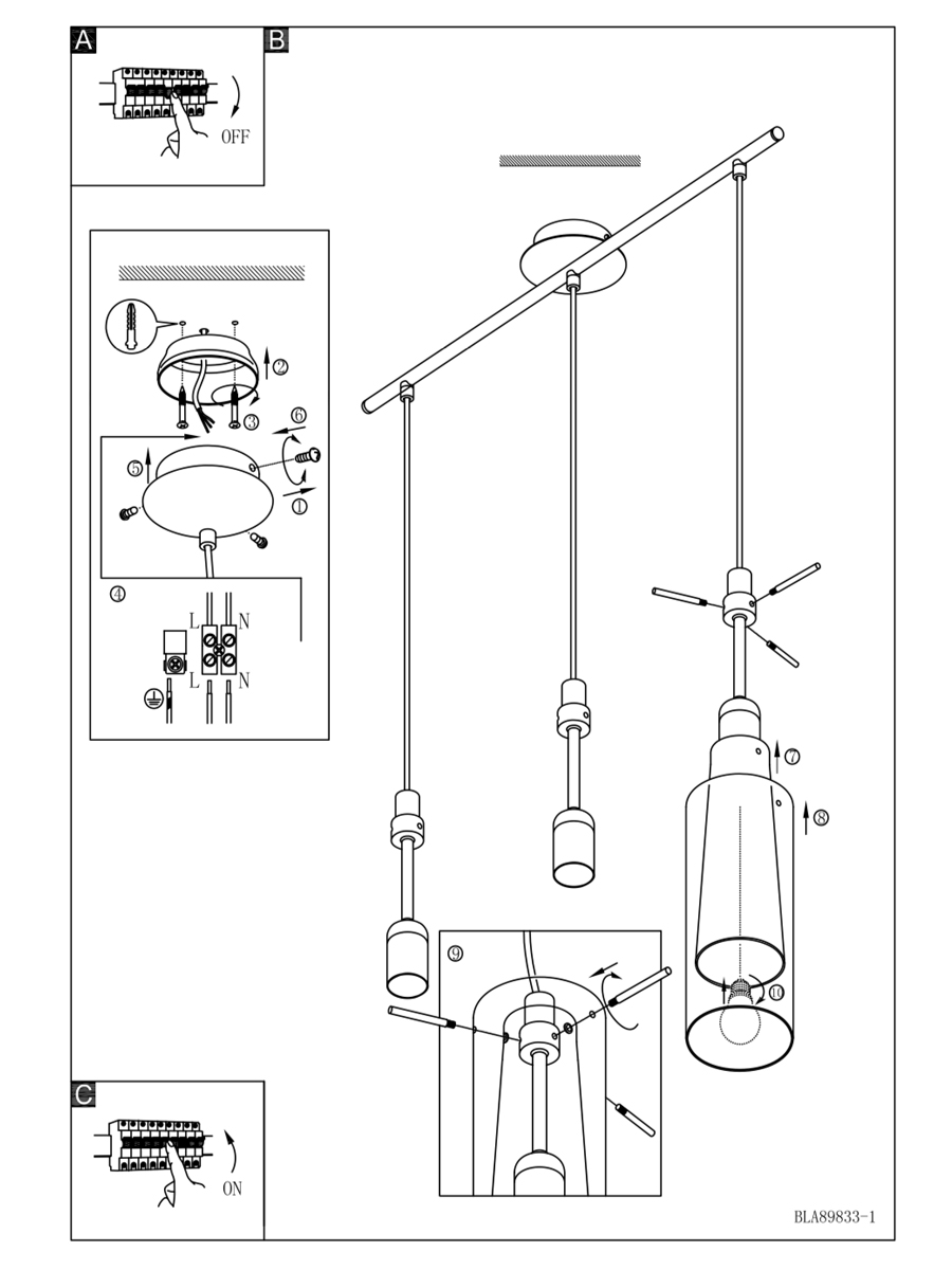 купить 89833 Подвесной потолочный светильник (люстра) PINTO