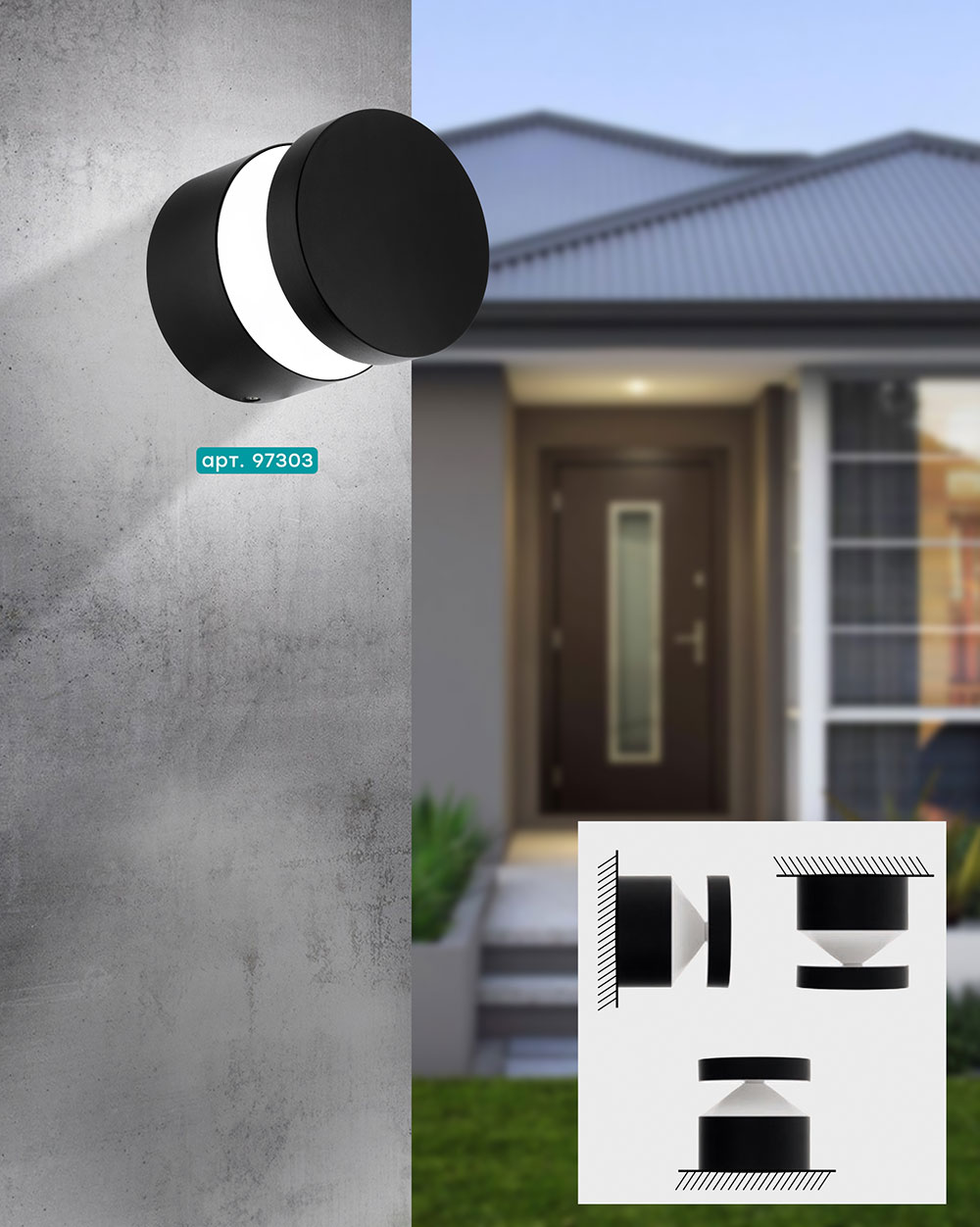 купить 97303 Уличный настенный светильник светодиодный MELZO