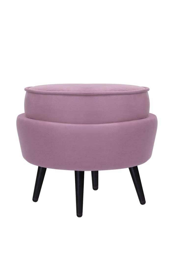 купить Пуф Pearl Adorn Pink на черных ножках в Москве купить Пуф Pearl Adorn Pink на черных ножках