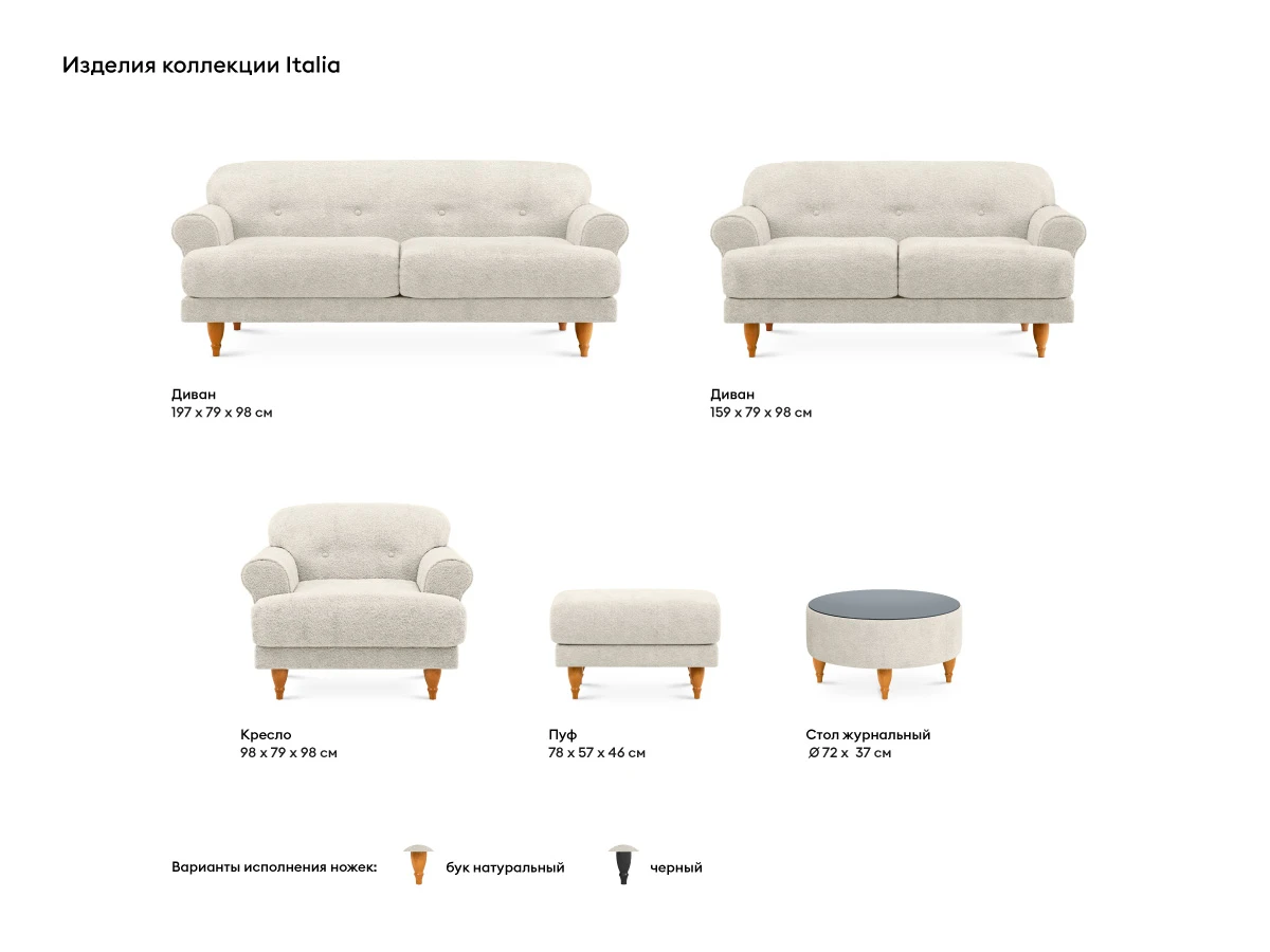 Диван Italia в интерьере