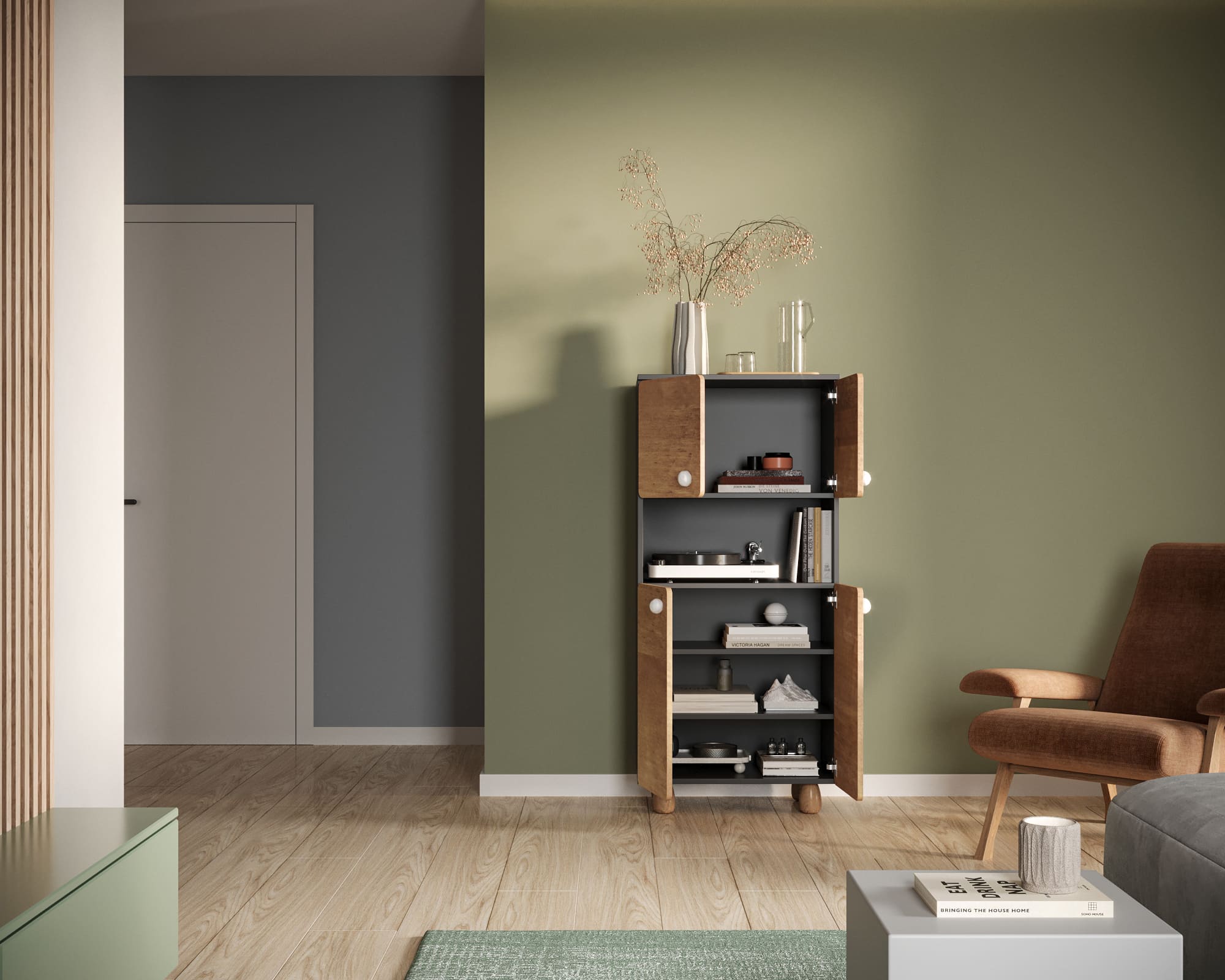 купить Малый шкаф с дверками "Split" SP12