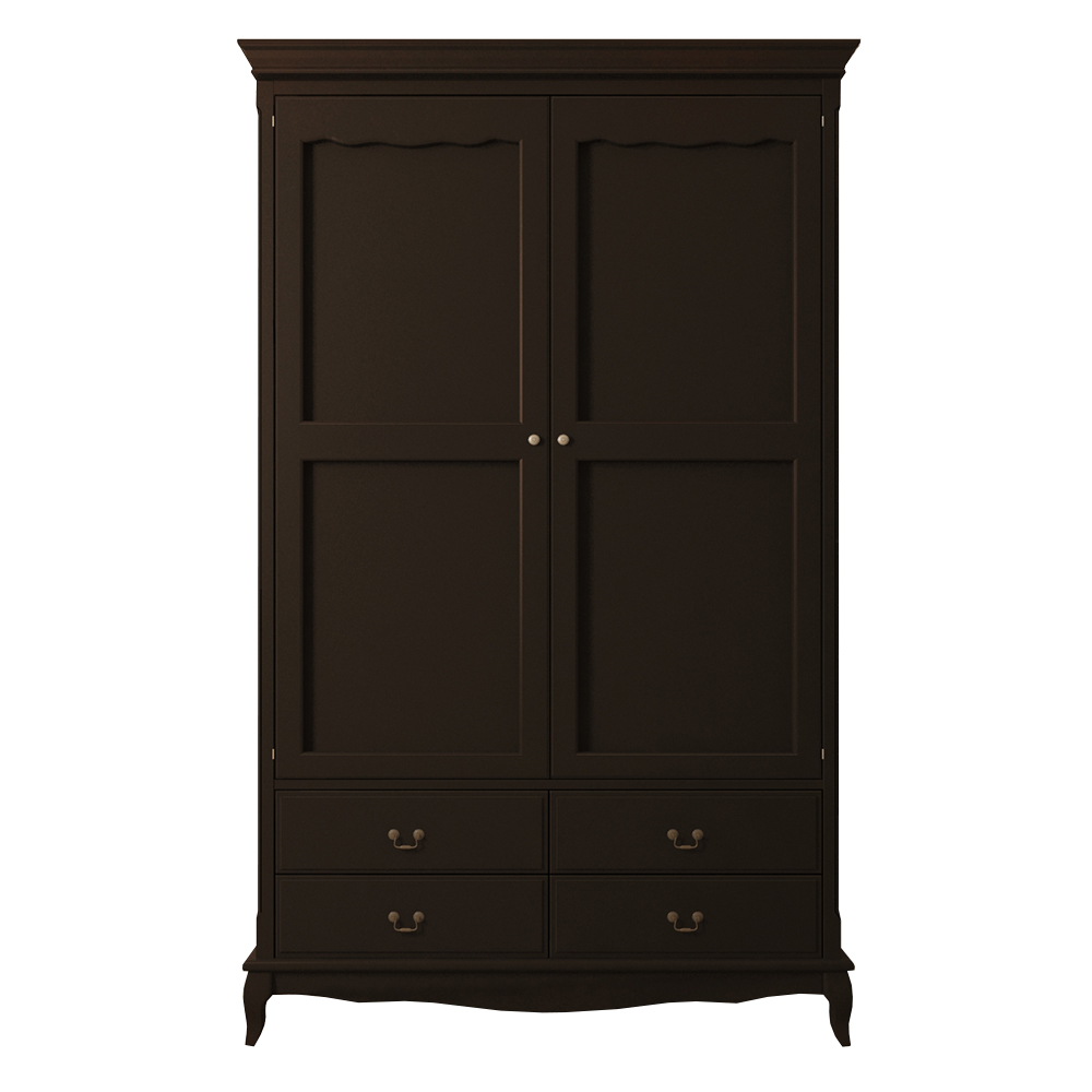 купить Шкаф "Leontina Black" двустворчатый с ящиками арт ST9327KR2BLK
