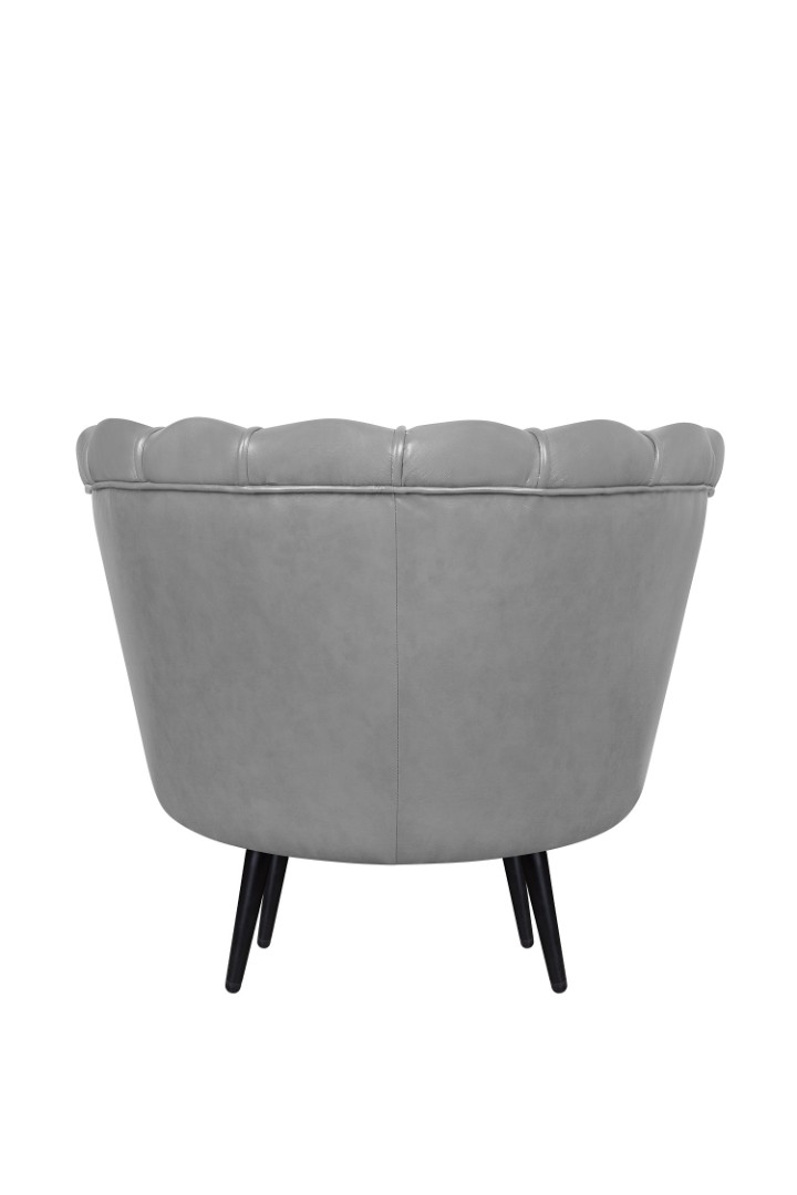 Низкое кресло ракушка Pearl Grey V2 на черных ножках в интернет-магазине в Москве Низкое кресло ракушка Pearl Grey V2 на черных ножках в интернет-магазине