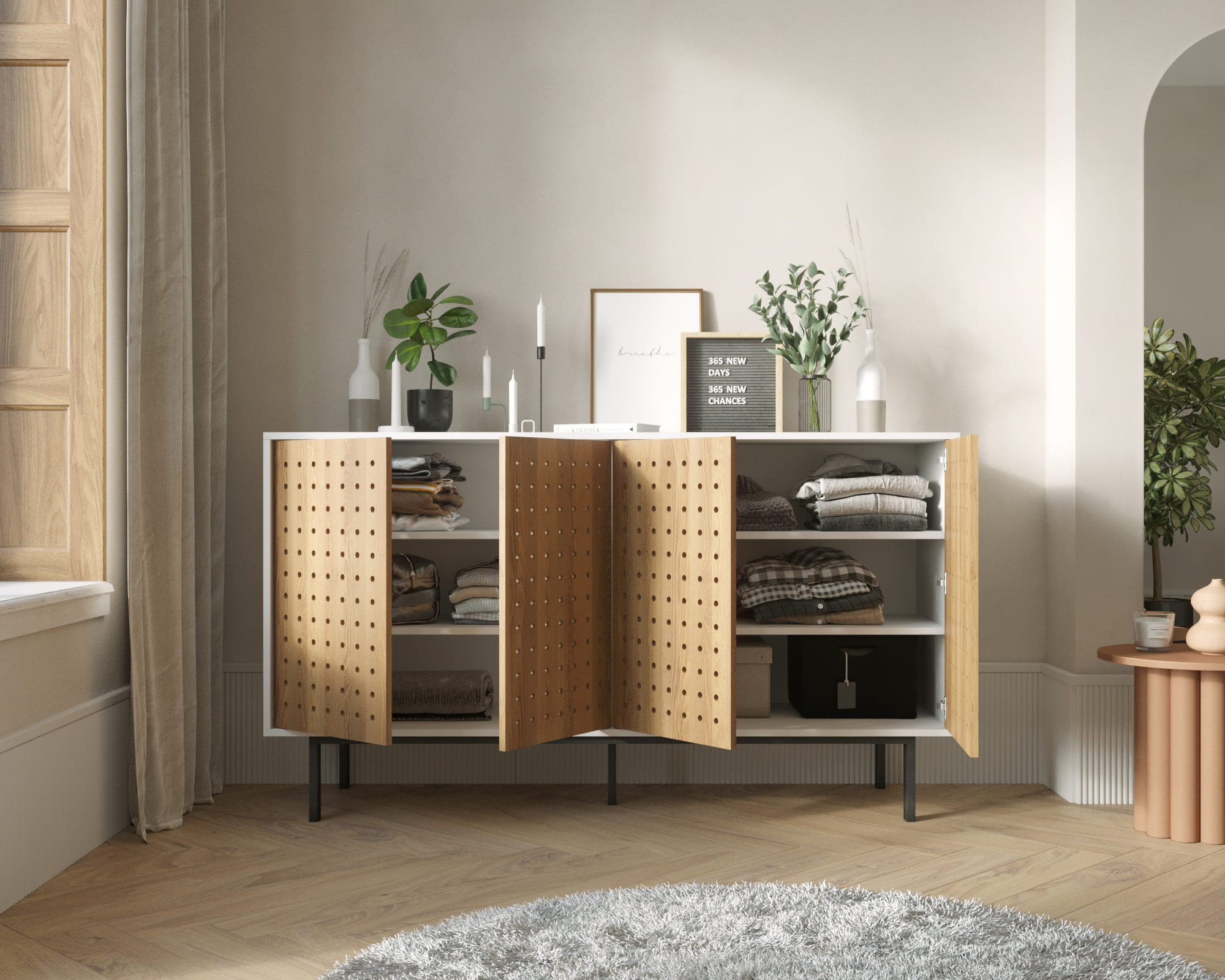 купить Комод большой с дверками KOTO арт KT20