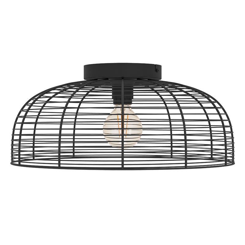 43896 Потолочная люстра RINROE, 1х40W (E27), H200, ?450, сталь, черный в интернет-магазине