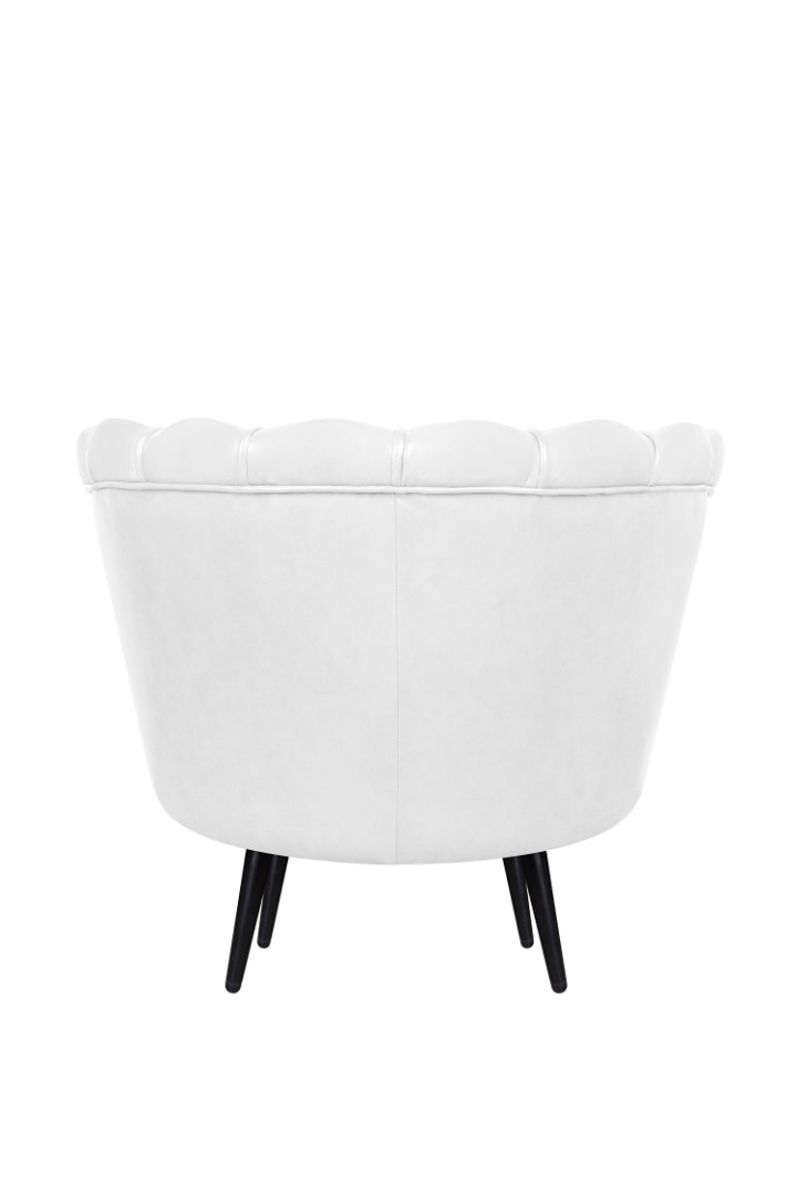Низкое кресло ракушка Pearl White на черных ножках в интернет-магазине в Москве Низкое кресло ракушка Pearl White на черных ножках в интернет-магазине