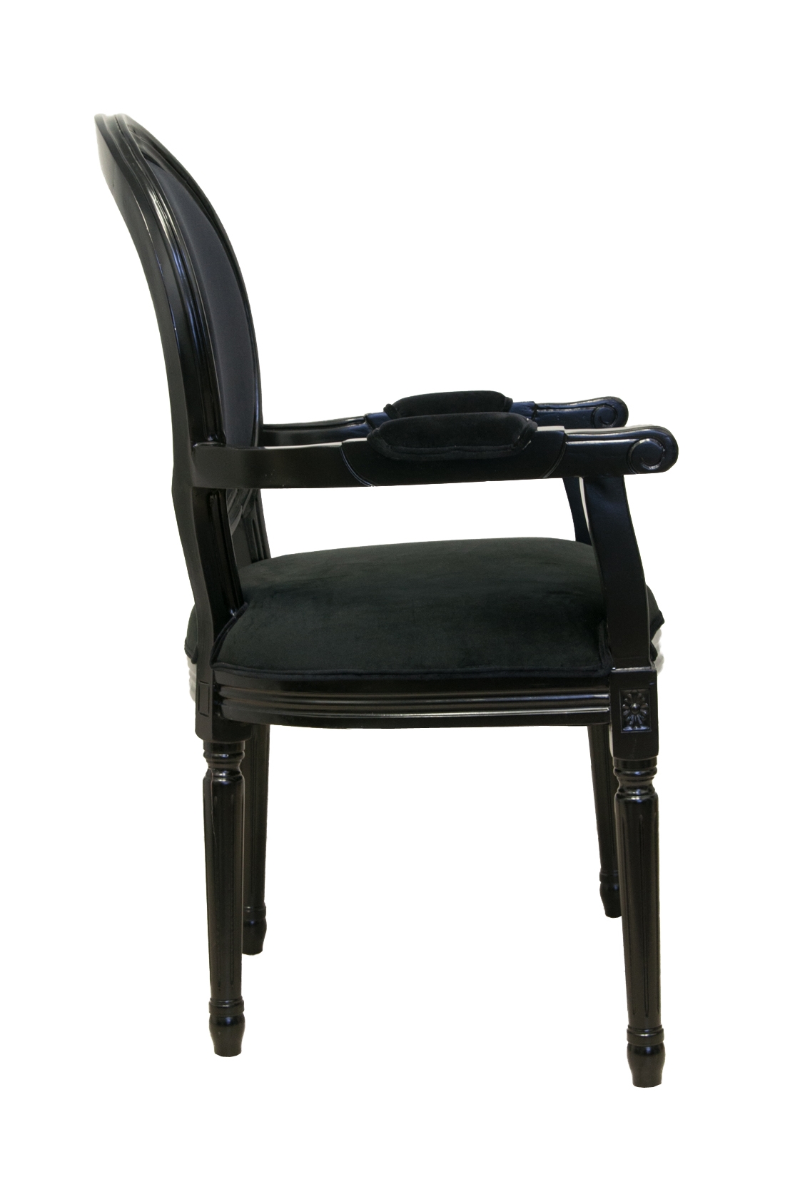 купить Мягкий стул с подлокотниками Diella Black Velvet в Москве купить Мягкий стул с подлокотниками Diella Black Velvet