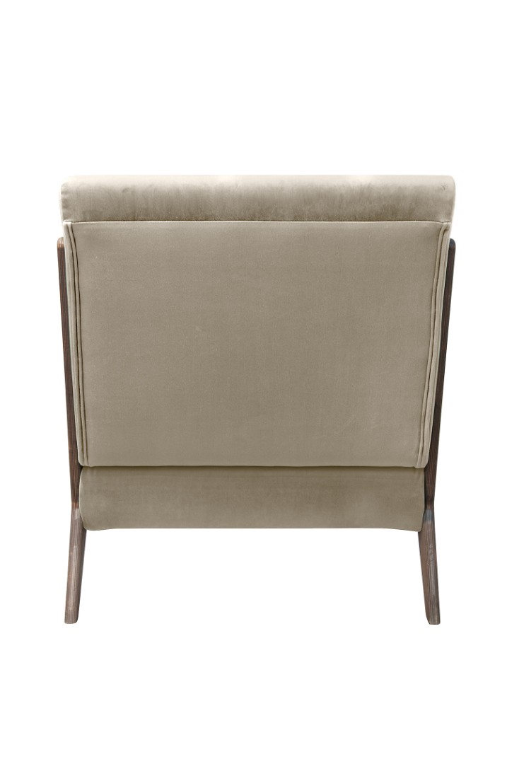 заказать Низкое кресло с деревянными подлокотниками Mody Taupe коричневое в Москве заказать Низкое кресло с деревянными подлокотниками Mody Taupe коричневое